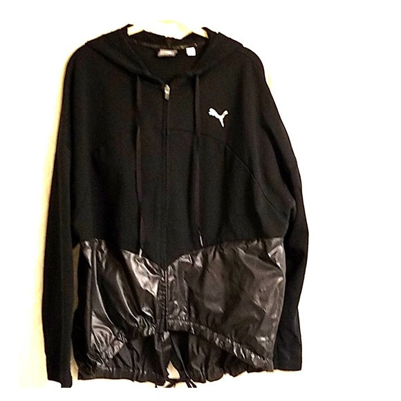 Puma Tops - Puma women's Way 1 black zip-up hoodie XL